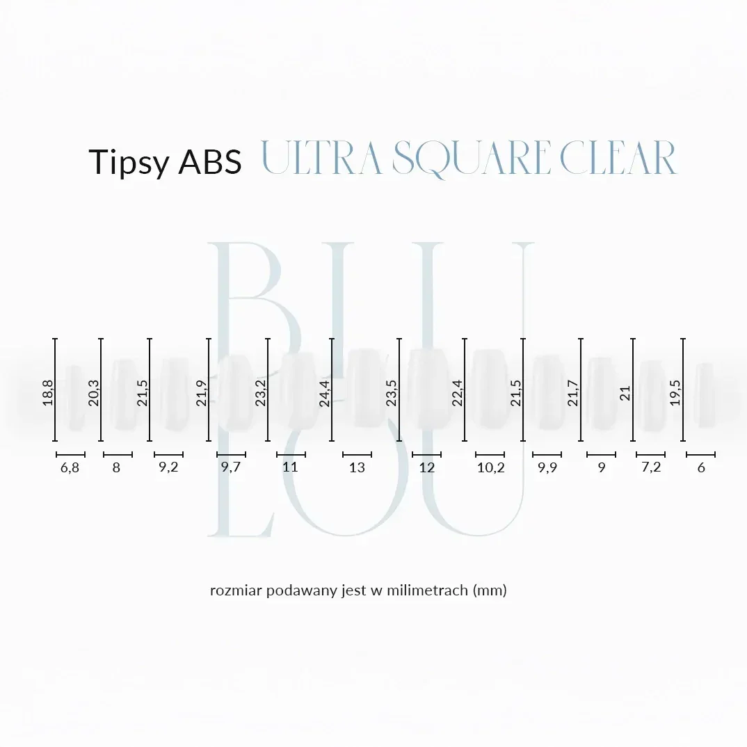 Tipsy ABS Ultra Square CLEAR 504 sztuki