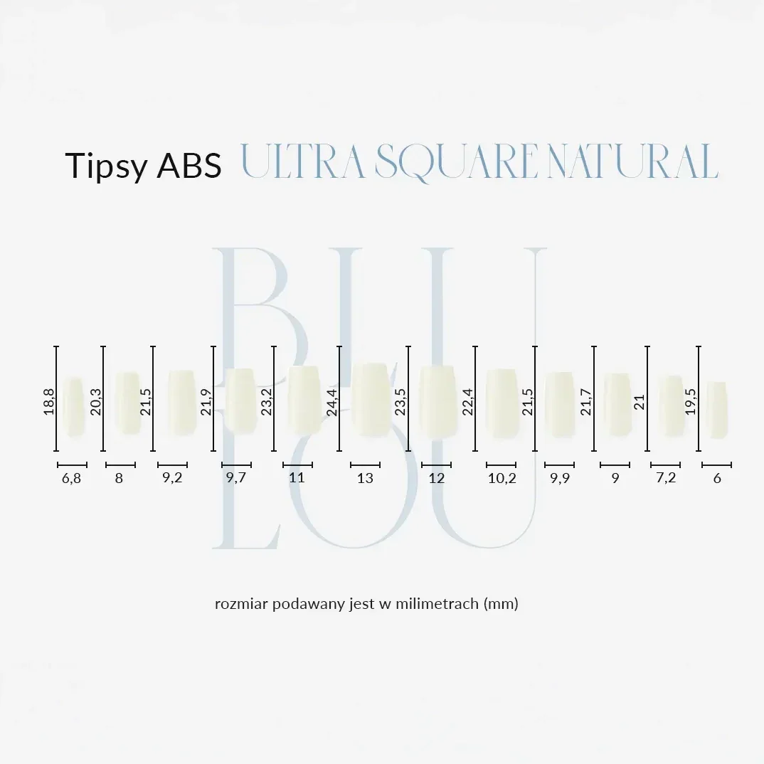Tipsy ABS Ultra Square NATURAL 504 sztuki