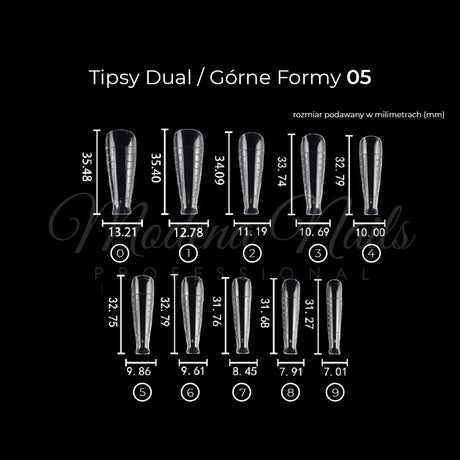 Tipsy Dual / Górne formy 100 szt - 05 - Modena Nails