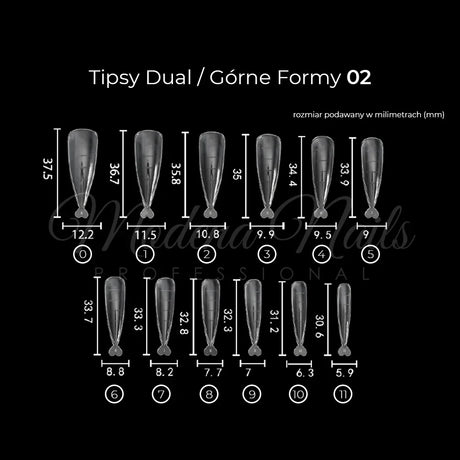 Tipsy Dual / Górne formy 120 szt - 02 - Modena Nails
