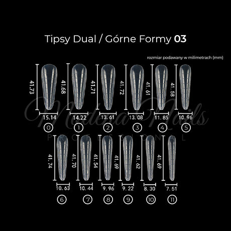 Tipsy Dual / Górne formy 120 szt - 03 - Modena Nails
