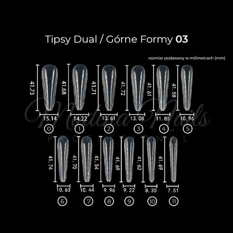 Tipsy Dual / Górne formy 120 szt - 03 - Modena Nails