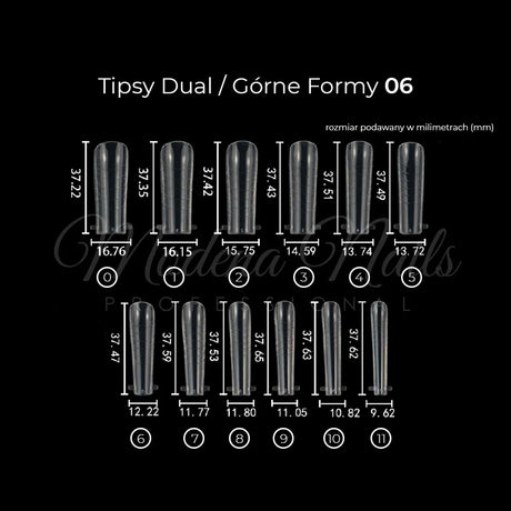 Tipsy Dual / Górne formy 120 szt - 06 - Modena Nails
