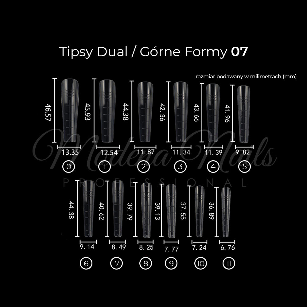 Tipsy Dual / Górne formy 120 szt - 07 - Modena Nails