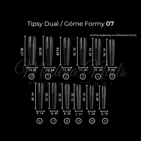 Tipsy Dual / Górne formy 120 szt - 07 - Modena Nails