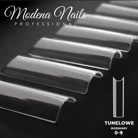 Tipsy Exclusive TUNELOWE clear - 400 sztuk - Modena Nails