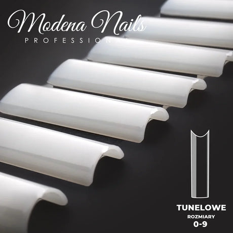 Tipsy Exclusive TUNELOWE natural - 400 sztuk - Modena Nails
