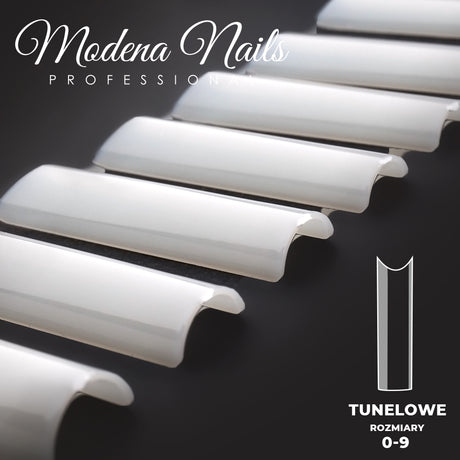 Tipsy Exclusive TUNELOWE natural - 400 sztuk - Modena Nails