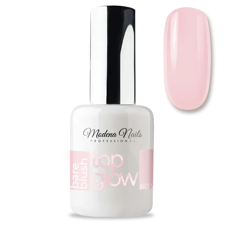 Top Glow Non Wipe 7,3ml - Bare Blush - Modena Nails