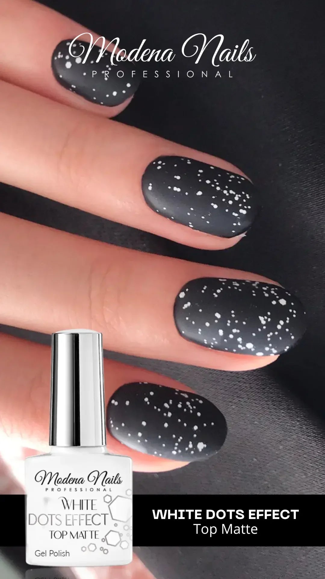White Dots Effect - Top Matte 7,3ml - Modena Nails