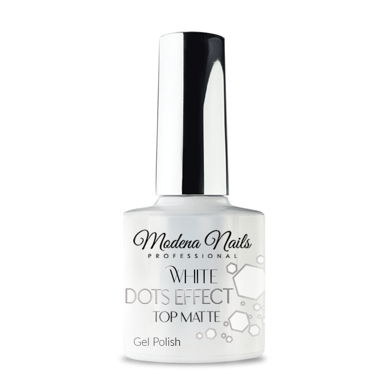 White Dots Effect - Top Matte 7,3ml - Modena Nails Shop