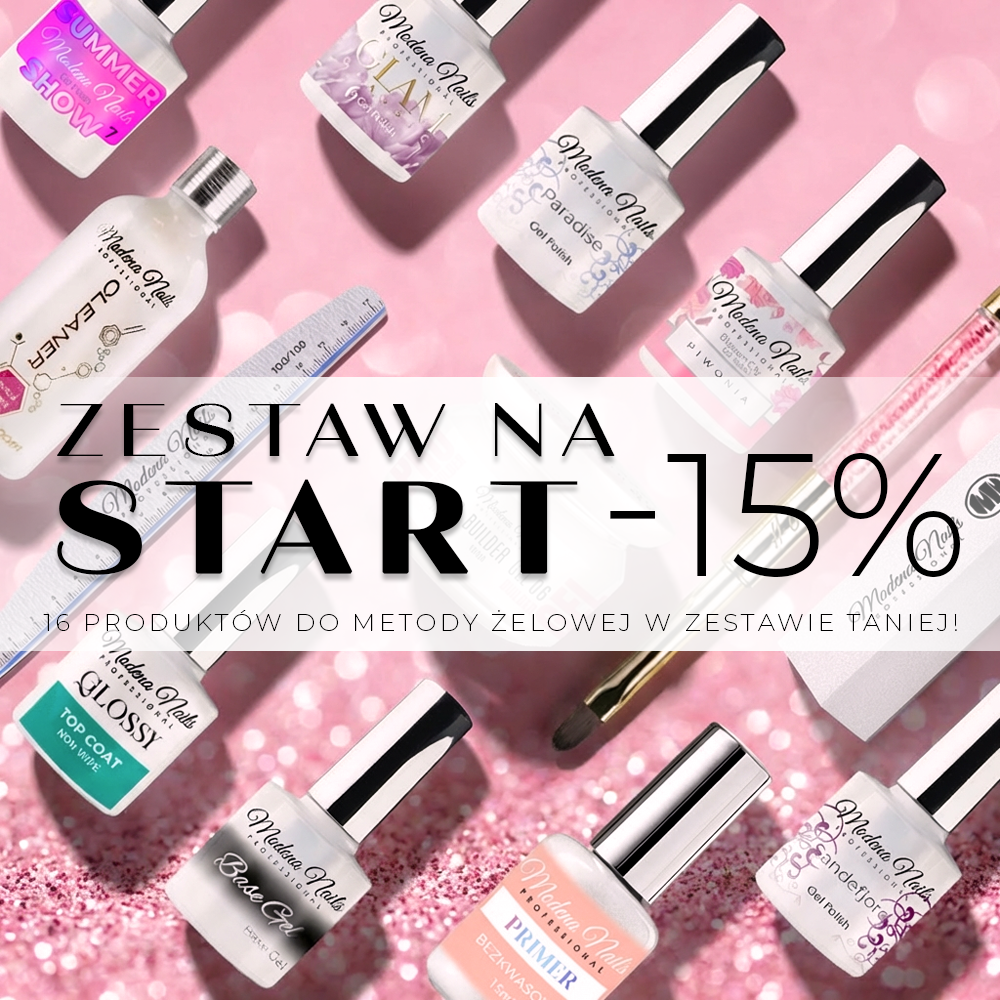 Zestaw startowy do paznokci żelowych - 15% taniej w zestawie