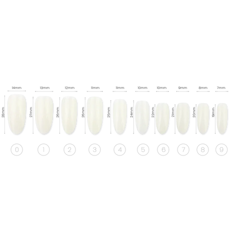 Zestaw Tipsów NAIL ART NATURAL roz. 0-9 500 szt - Modena Nails