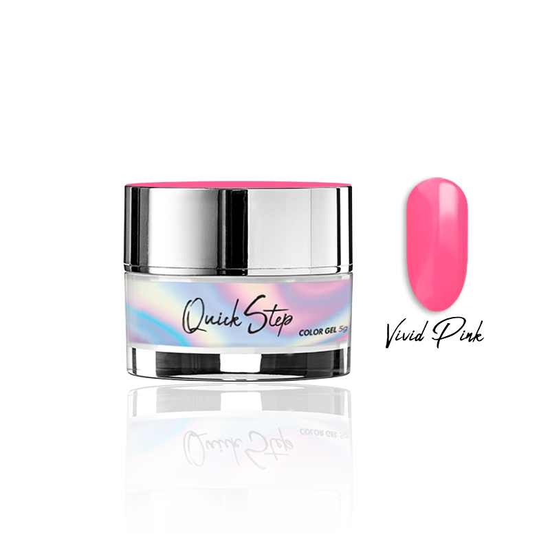 Żel UV Quick Step Color 5g - NR 117 Vivid Pink - Modena Nails Shop