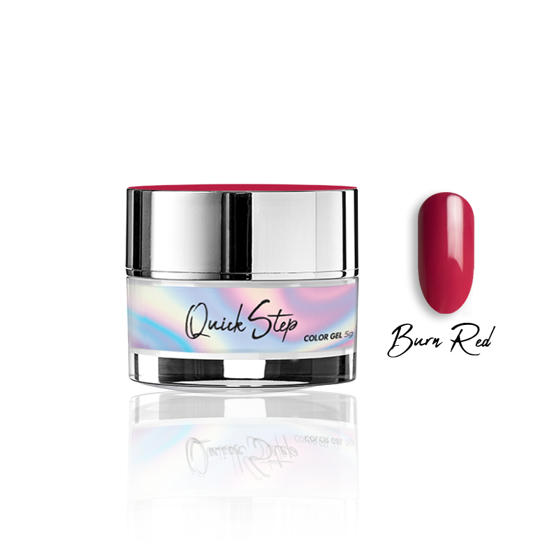 Żel UV Quick Step Color 5g - NR 56 Burn Red - Modena Nails Shop