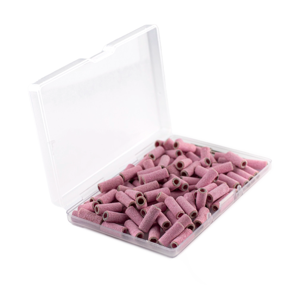 BOITE Rose + MANDRIN Tampons Abrasifs #240