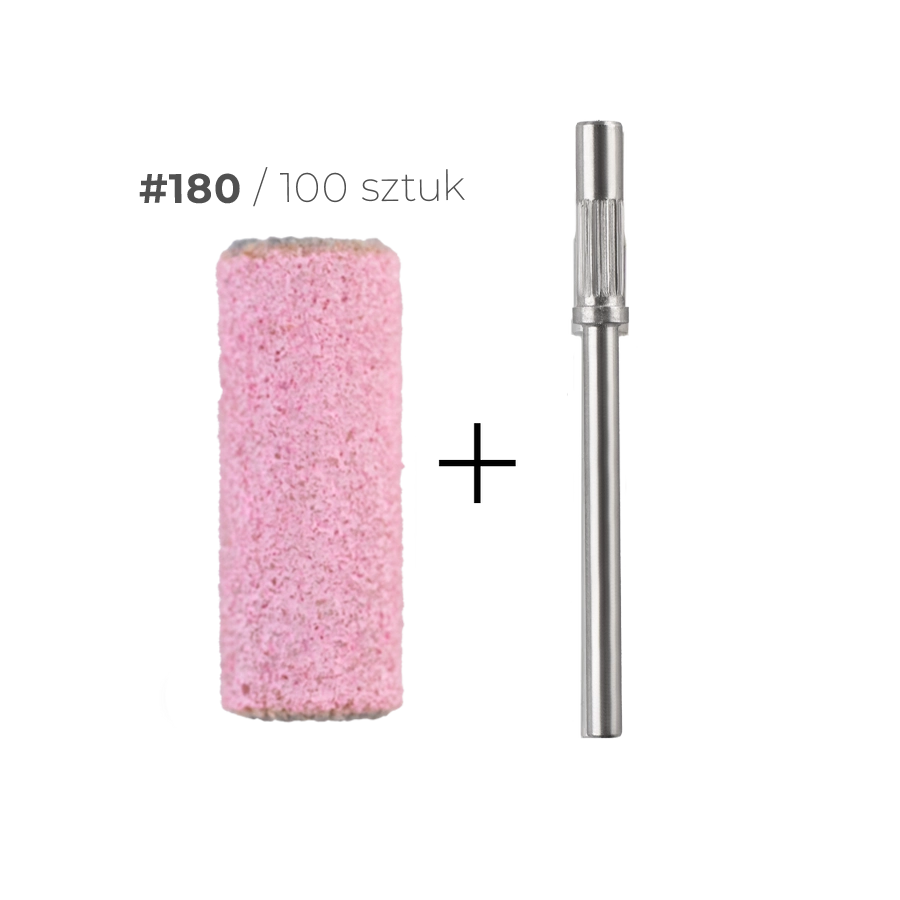 BOITE Rose + MANDRIN Tampons Abrasifs #240