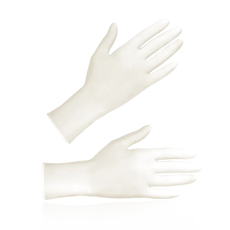Gants en nitrile blancs non poudrés - 100 pièces