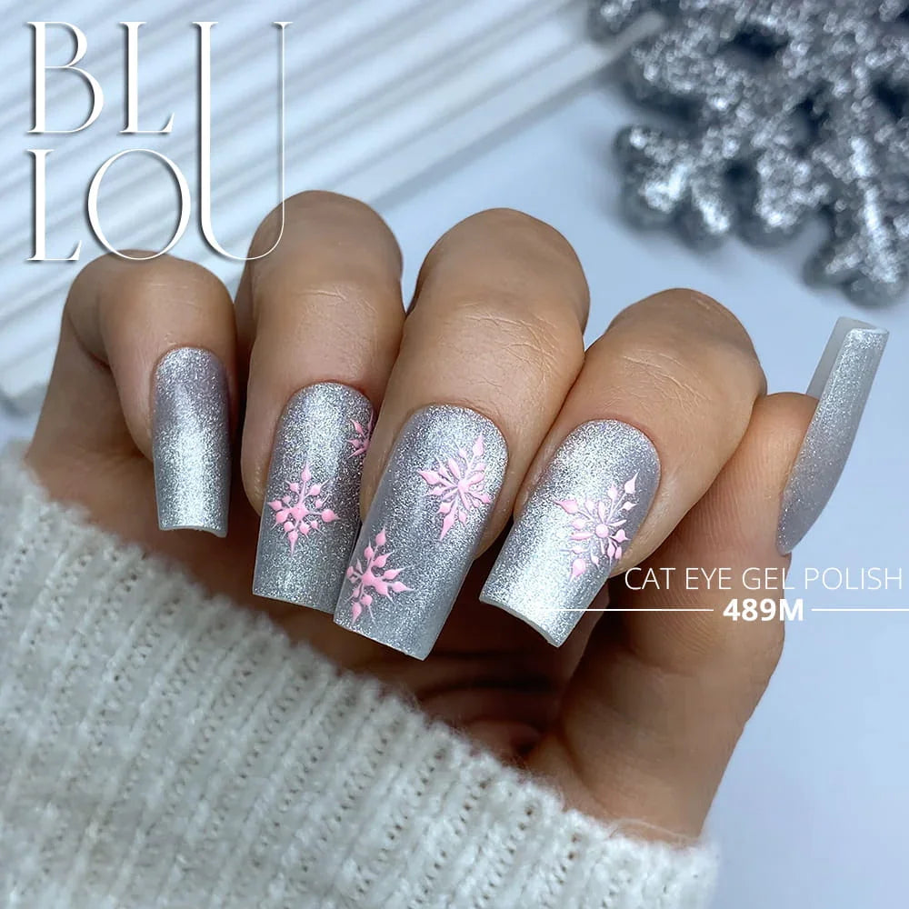 Lakier hybrydowy BluLou 9ml Cat Eye - 489M