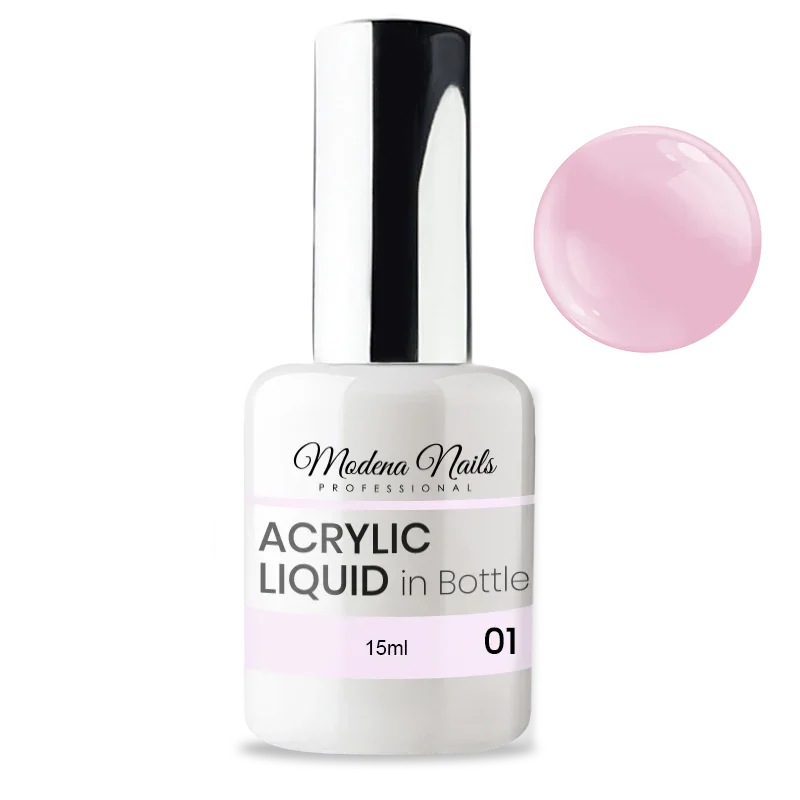 Gel acrílico líquido em frasco, rosa claro - Líquido Acrílico em Frasco - 01