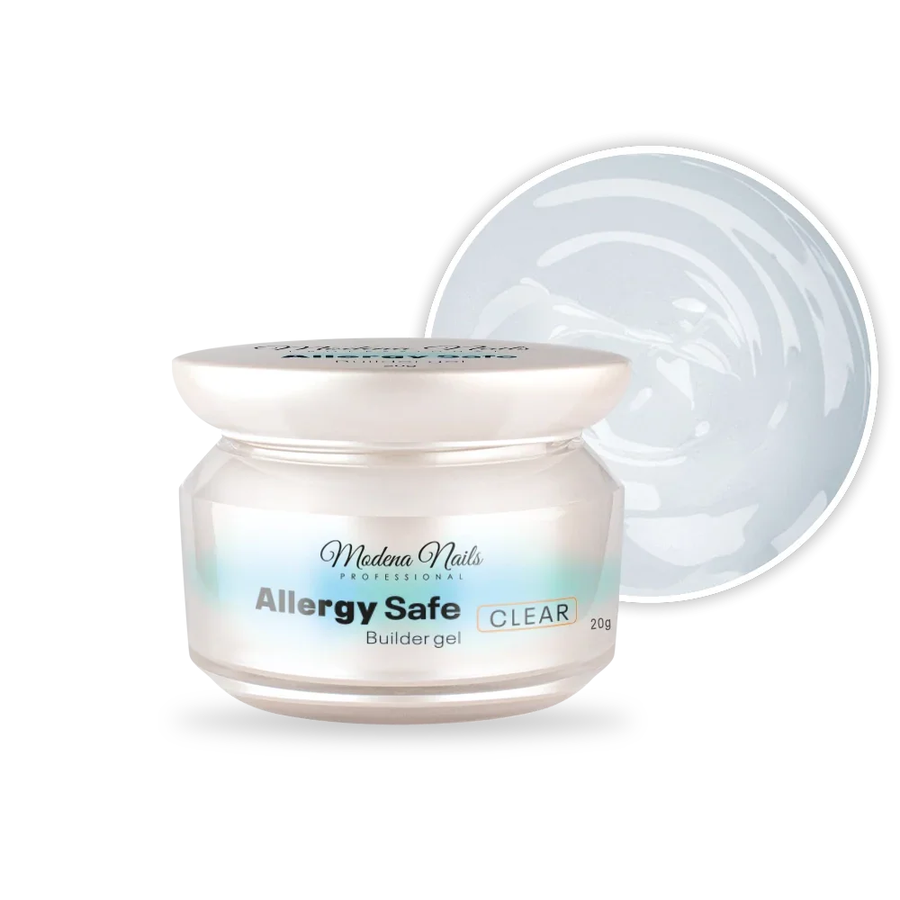 Żel średniogęsty  bezbarwny samooziomujacy - Allergy SAFE Builder Gel Clear