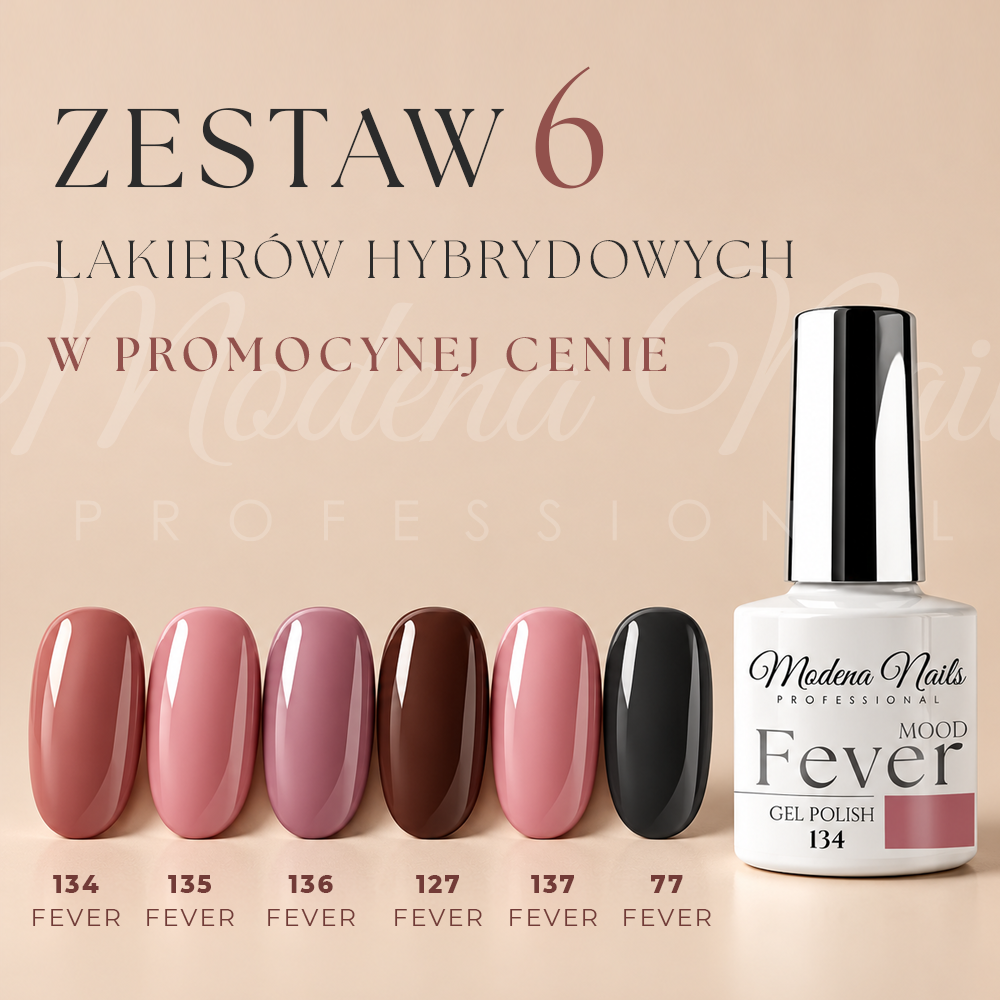 Zestaw 6 lakierów hybrydowych