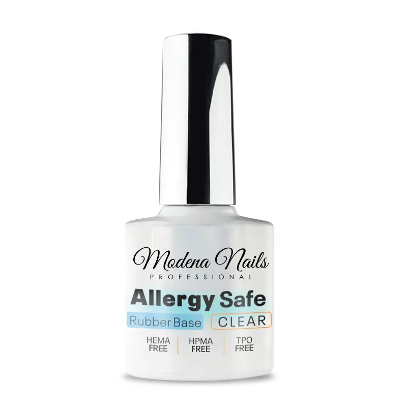 Allergy Safe Rubber Base Clear - Modena Nails  