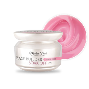 Baza budująca twarda do przedłużania i budowy - mleczno różowa - Base Builder Soak Off - Cover Rose