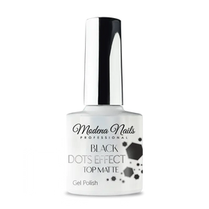 Black Dots Effect - Top Matte 7,3ml - Modena Nails  