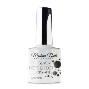 Black Dots Effect - Top Matte 7,3ml - Modena Nails Shop 