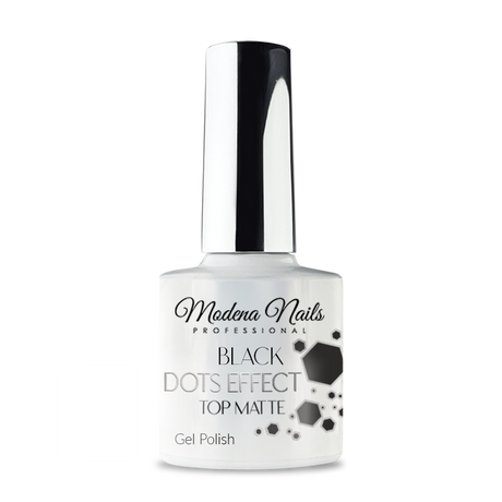 Black Dots Effect - Top Matte 7,3ml - Modena Nails Shop 
