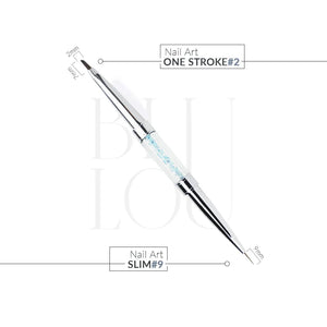 BluLou Nail Art One Stroke Pennello n. 2 - Nail Art Slim n. 9