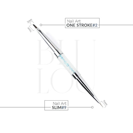 BluLou Nail Art One Stroke Pennello n. 2 - Nail Art Slim n. 9