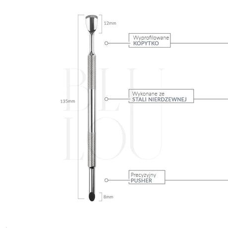 Zestaw -Kopytko dwustronne Cuticle Pusher 1 + naklejki