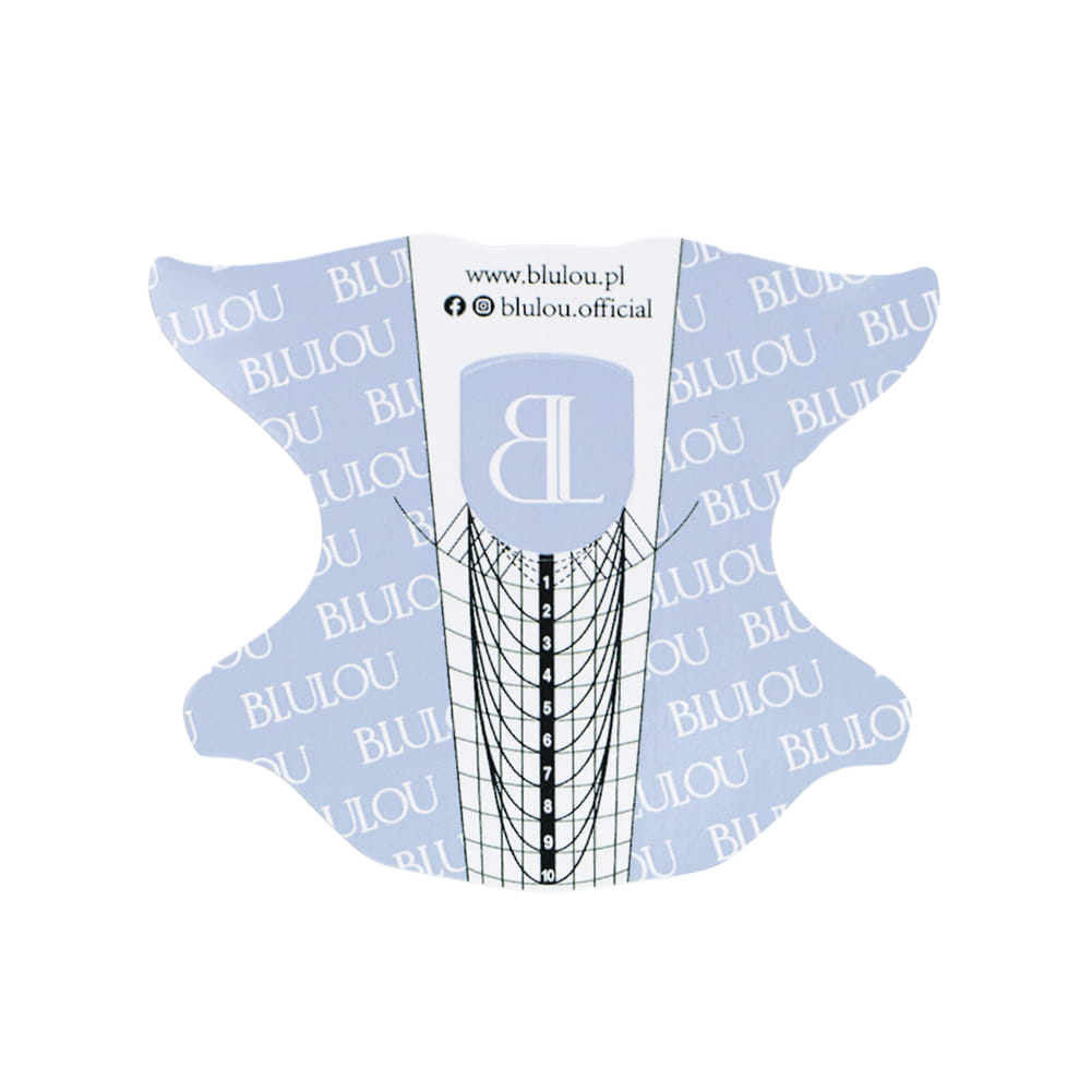 Formy, Szablony do paznokci BluLou - Aluminiowe 300 sztuk - Modena Nails Shop 