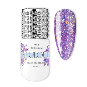 BluLou Esmalte de uñas híbrido Glitter Show de 9 ml - 294