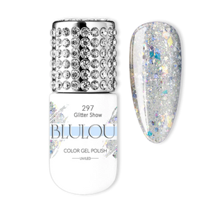 BluLou Esmalte de uñas híbrido Glitter Show de 9 ml - 297