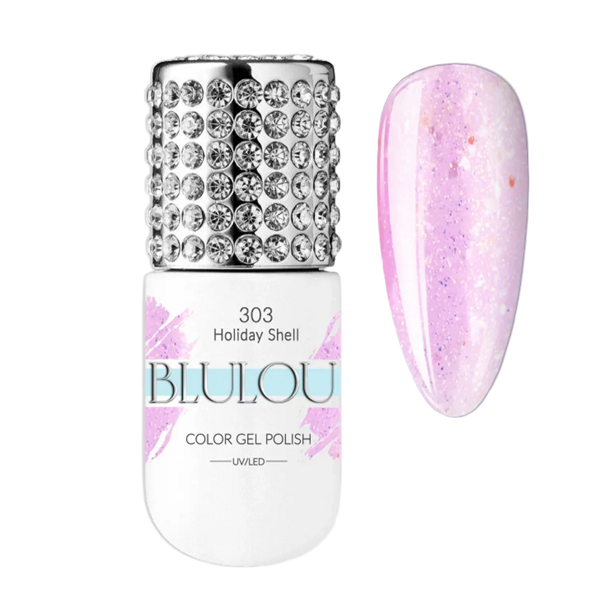 BluLou Barniz híbrido Holiday Shell de 9 ml - 303