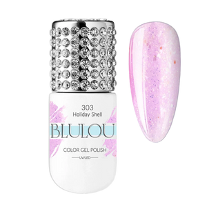 BluLou Barniz híbrido Holiday Shell de 9 ml - 303