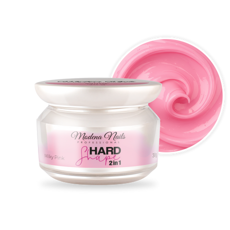 Akrylo żel w tubie 60 ml lub słoiku do wyboru - różowy pod french - Hard Shape 2in1 Milky Pink