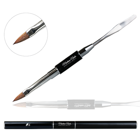 Hard Shape 2in1  Nail Brush  #6 Kolinsky - Modena Nails  