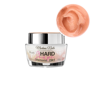 Hard Shape 2in1 Diamond Blush 15g - Gel acrylique en pot - teinte pêche naturelle avec particules d'or chatoyantes