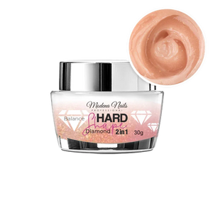 Hard Shape 2in1 Diamond Balance 30g - Gel acrylique en pot - couverture naturelle avec particules d'or chatoyantes