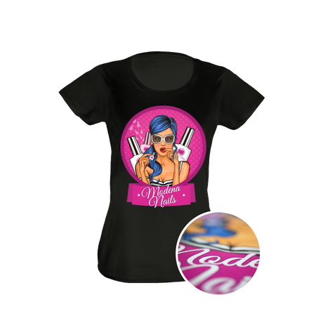 Koszulka t-shirt Damski Black Pop-Art - Roz: S - Modena Nails  