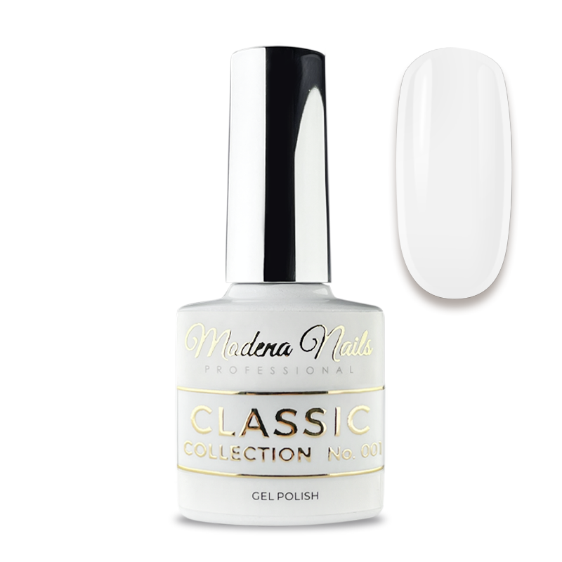 Lakier Hybrydowy:  001 - WHITE - Modena Nails  