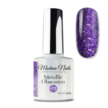 Lakier Hybrydowy Metallic Obsession 7,3ml 02 - Modena Nails Shop 