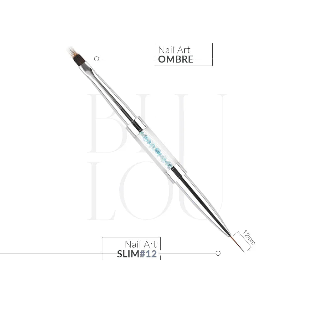 BluLou Nail Art Slim Pinsel Nr. 12 – Nail Art Ombre