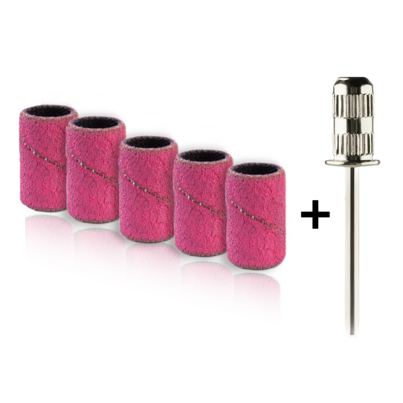 Nakładki Ścierne Pink BOX + MANDREL #240 - Modena Nails Shop  