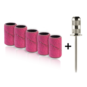 Nakładki Ścierne Pink BOX + MANDREL #240 - Modena Nails Shop  