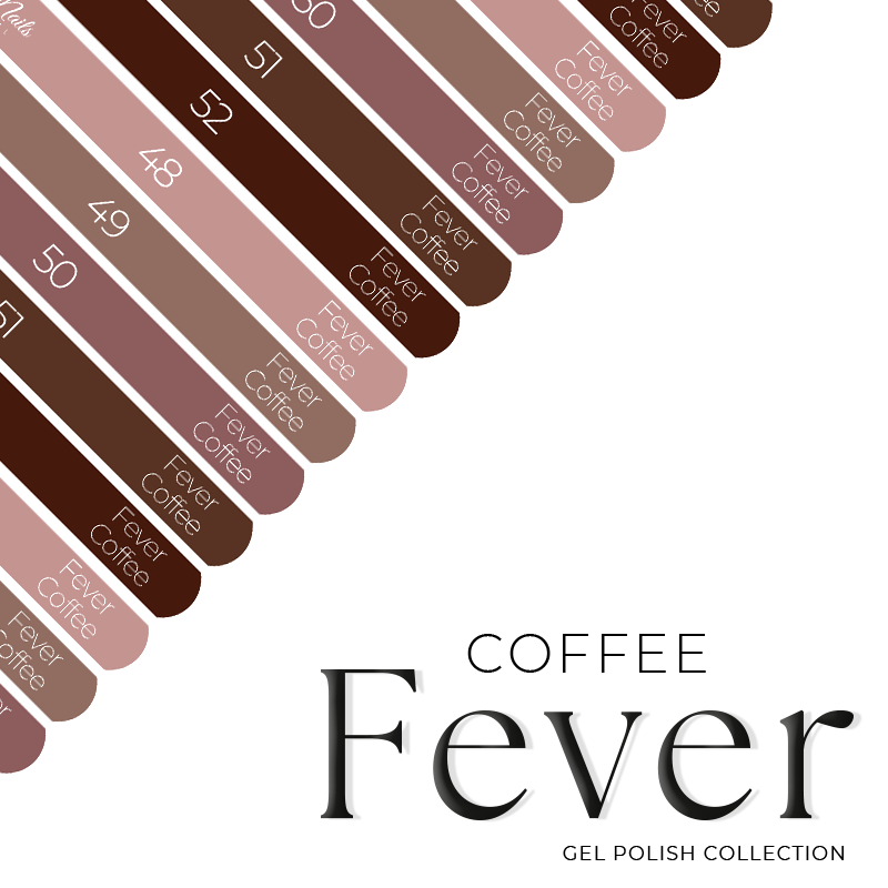 Naklejki Na Wzorniki - Fever collection COFFEE 48-52 - Modena Nails  